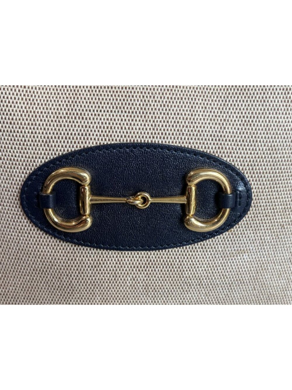 Gucci Horsebit 1955 Tote Canvas and Leather Bag in Beige - Picture 7 of 11